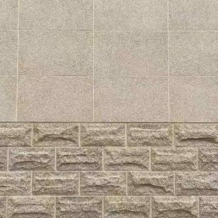 梧州 黄金麻自然面蘑菇石配荔枝面干挂