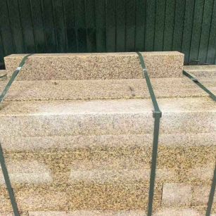 梧州 黄金麻花岗岩石材机切面栏杆料半成品