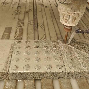 梧州 芝麻白花岗岩石材盲人石、盲道石、盲点石