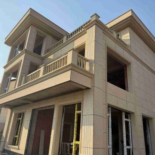 梧州 黄金麻花岗岩石材荔枝面外墙干挂效果展示