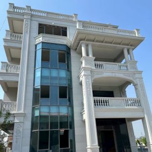 梧州 白麻花岗岩别墅外墙干挂效果展示