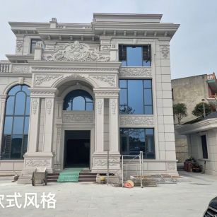 梧州 白麻花岗岩别墅外墙干挂