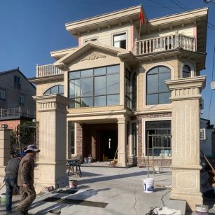 梧州 黄金麻花岗岩荔枝面别墅外墙干挂私家专属