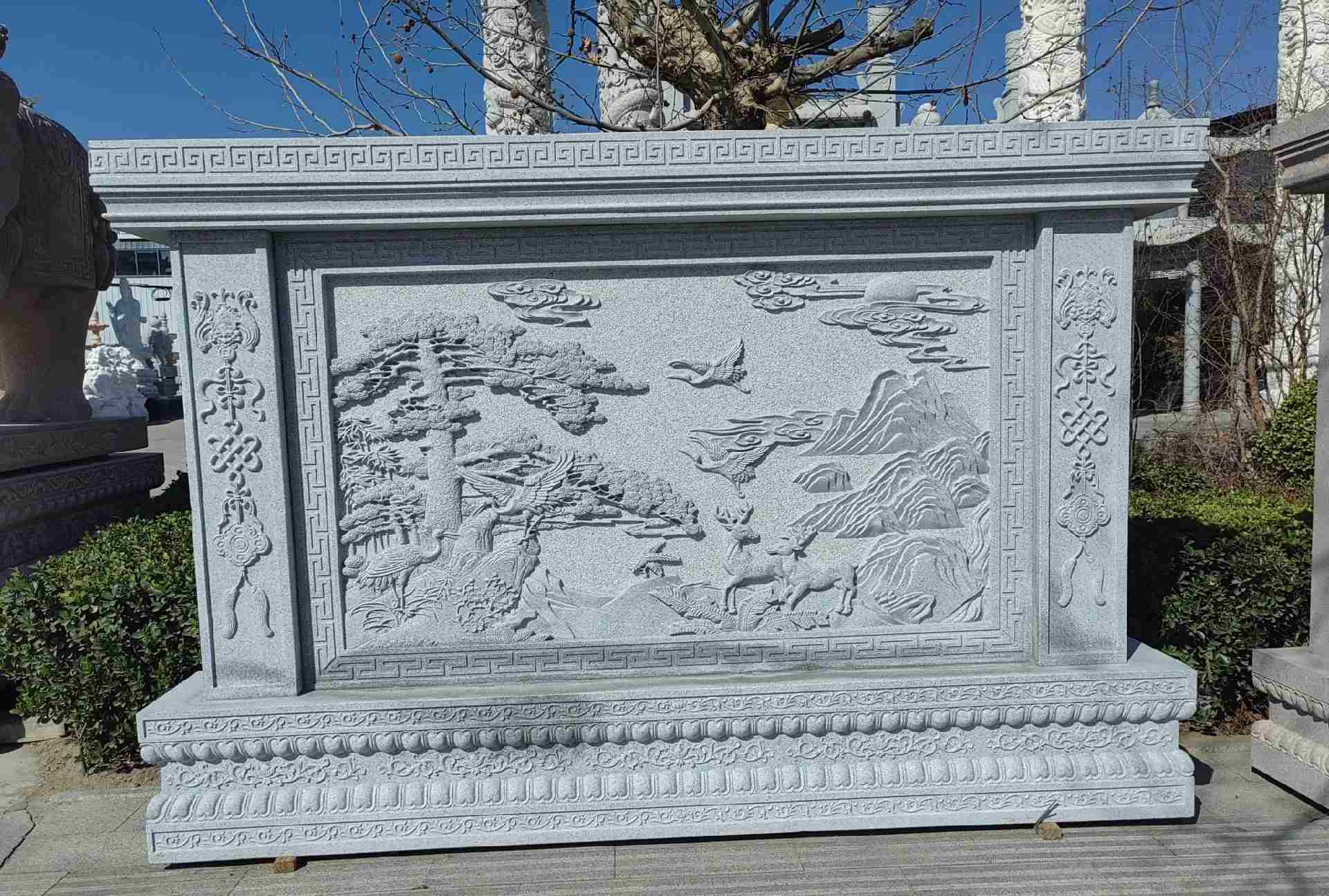 梧州 芝麻白大型照壁，屏风，影壁