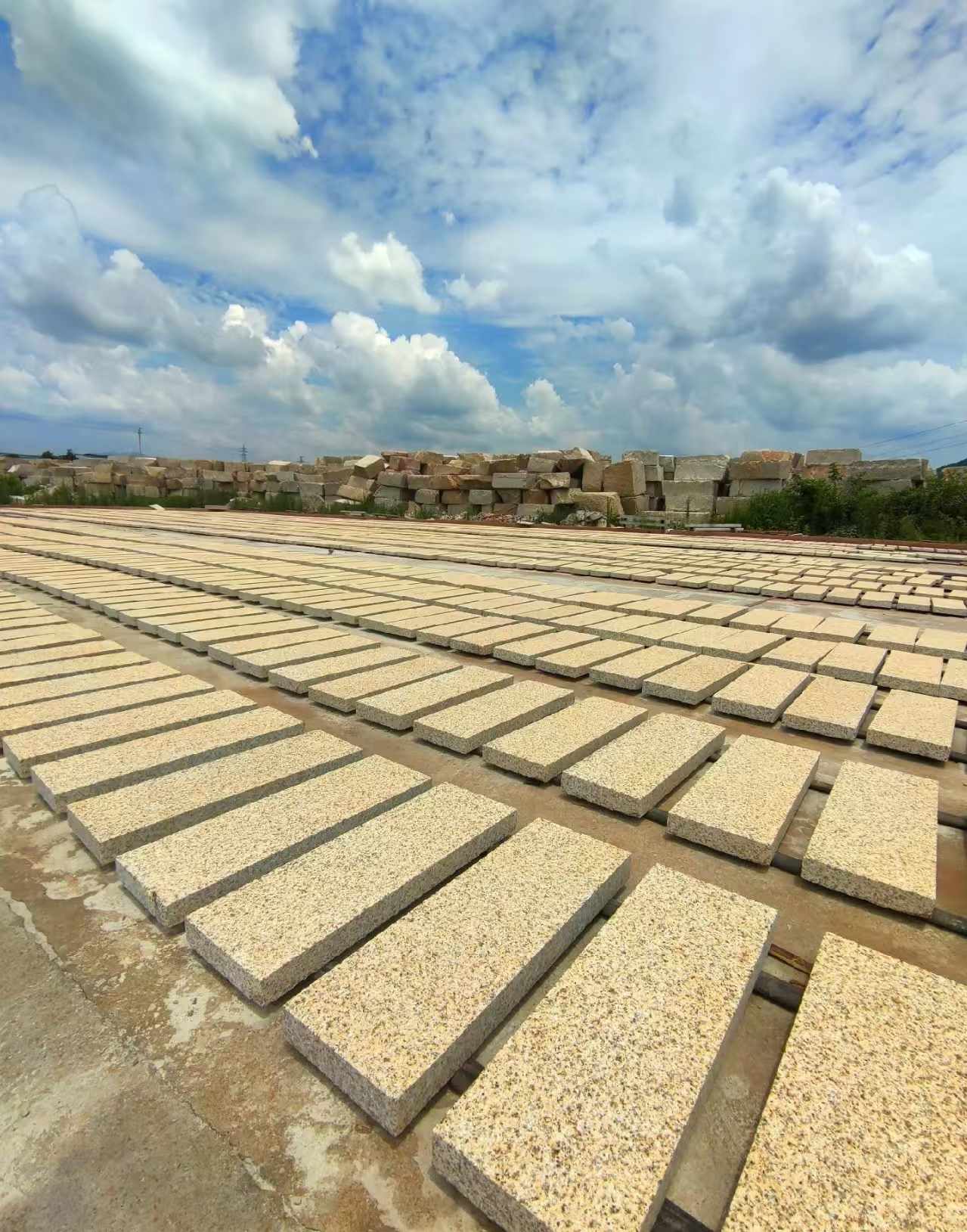 梧州 黄金麻荔枝面花岗岩石材地铺石防护中