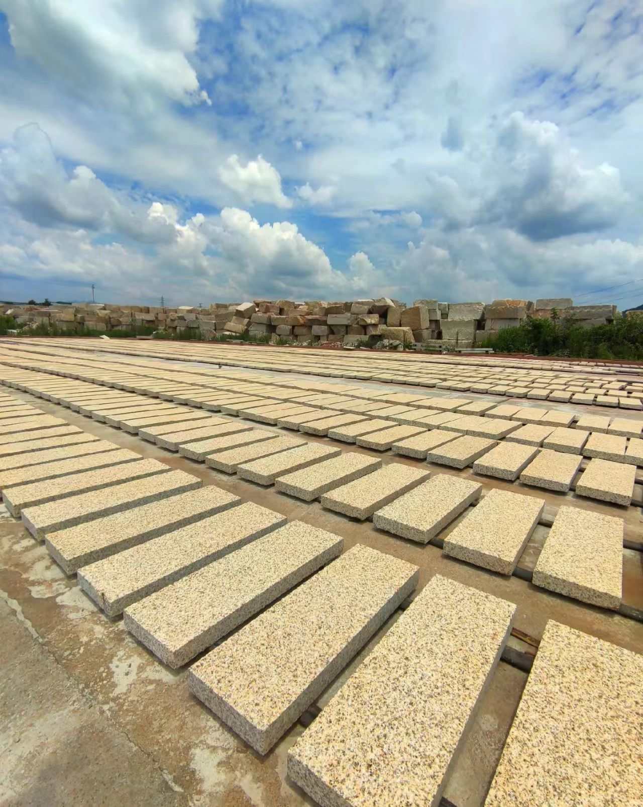 梧州 黄金麻花岗岩荔枝面地铺石防护中