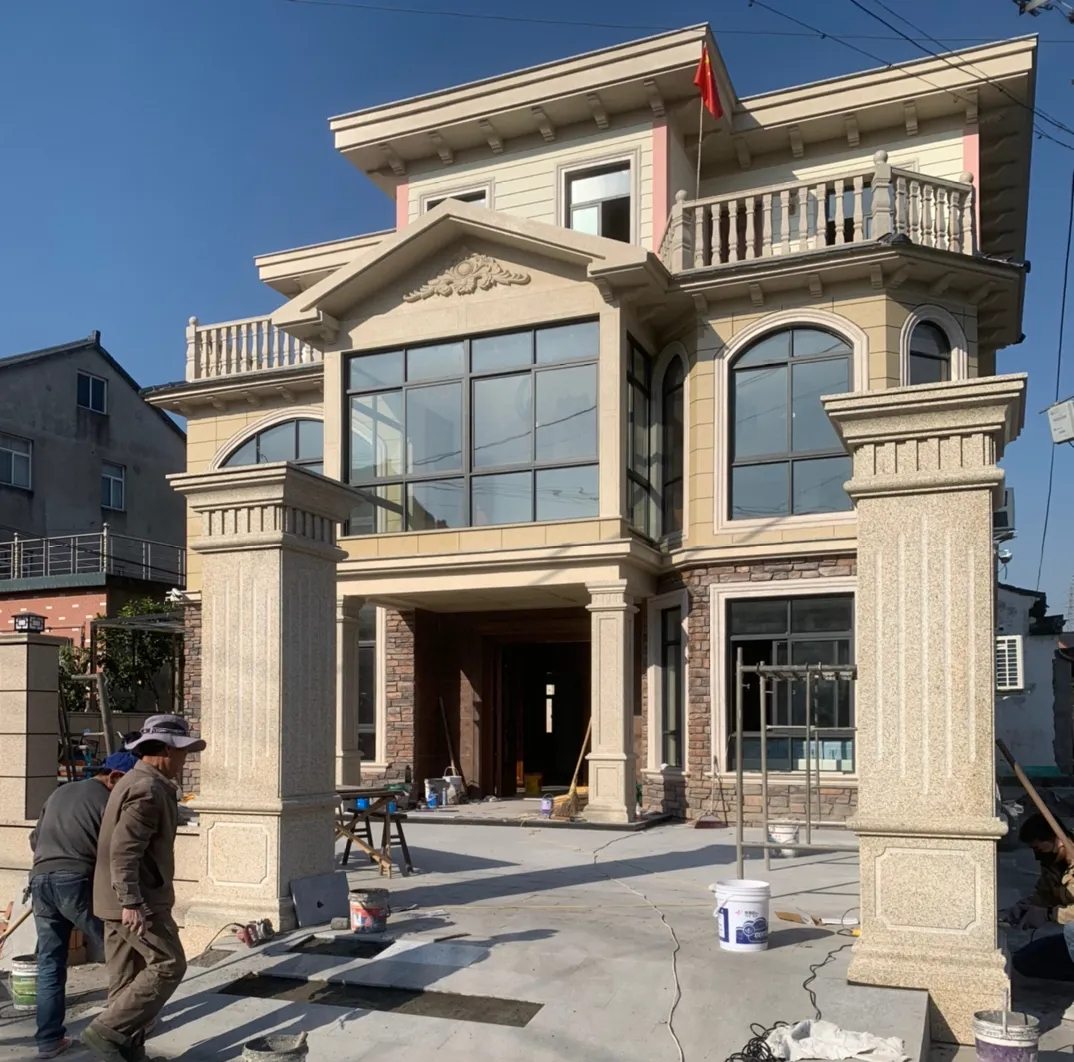 梧州 黄金麻花岗岩荔枝面别墅外墙干挂私家专属