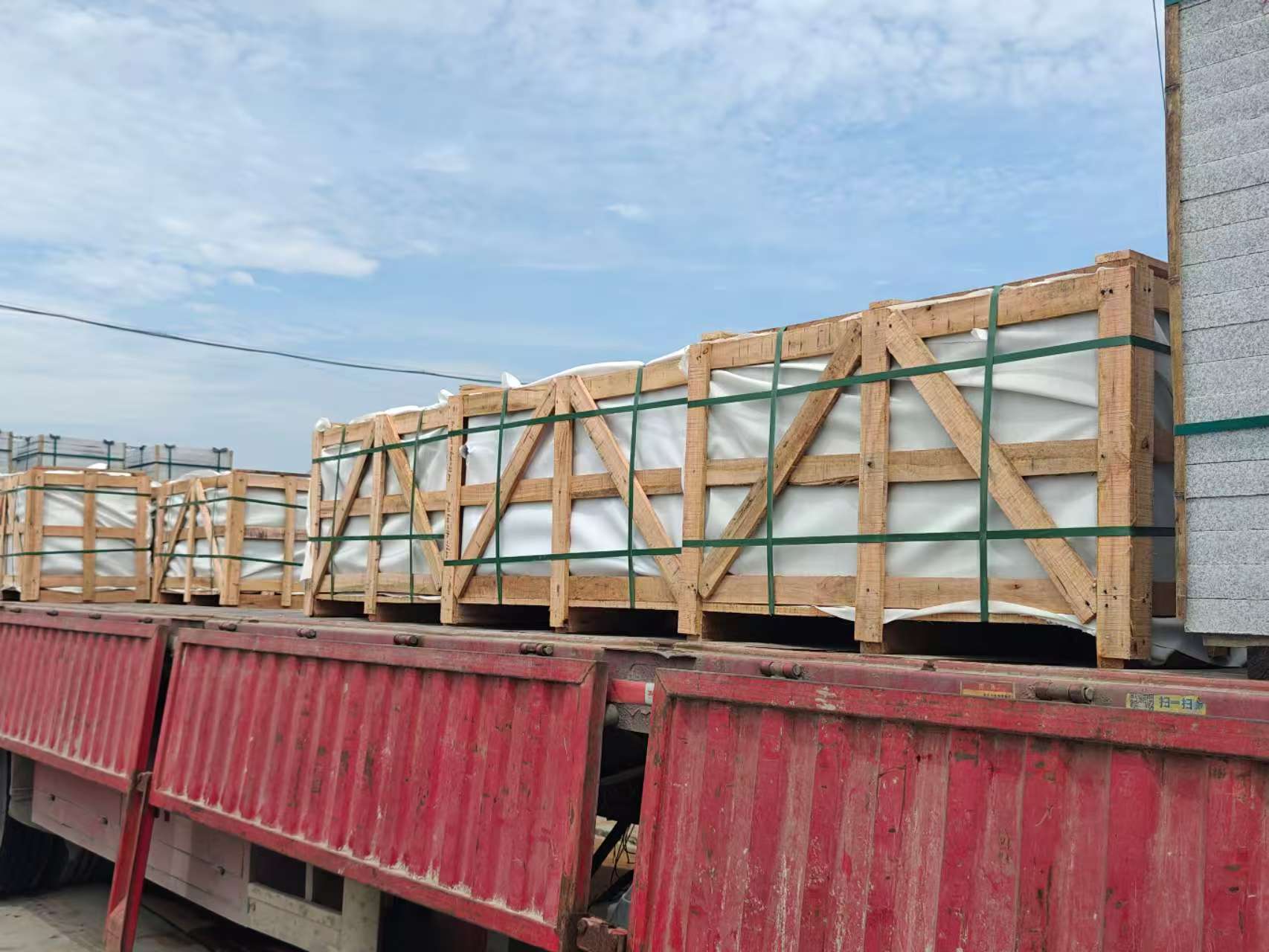 梧州 芝麻白花岗岩地铺石出口专车-泰国游