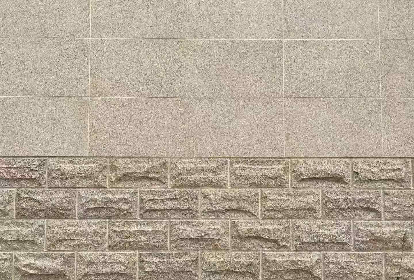 梧州 黄金麻自然面蘑菇石配荔枝面干挂