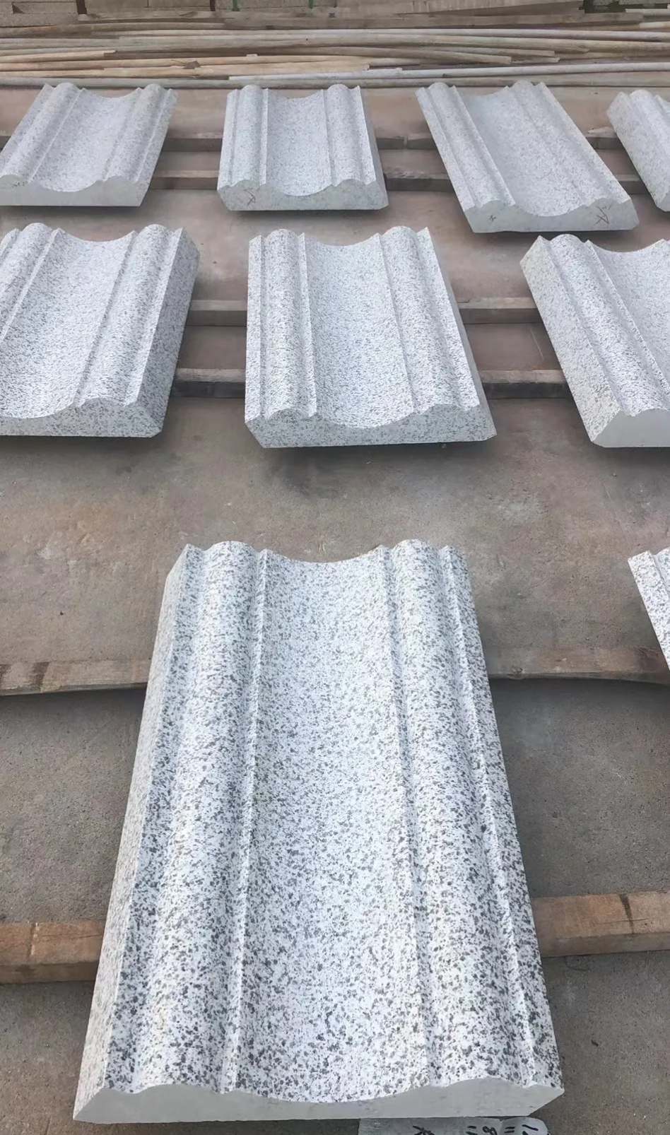 梧州 白麻花岗岩光面别墅线条