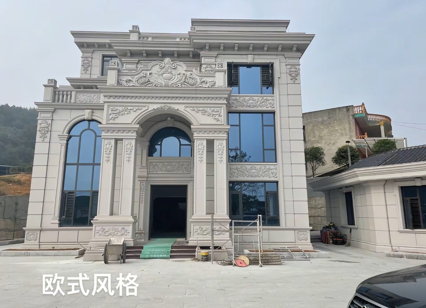 梧州 白麻花岗岩别墅外墙干挂