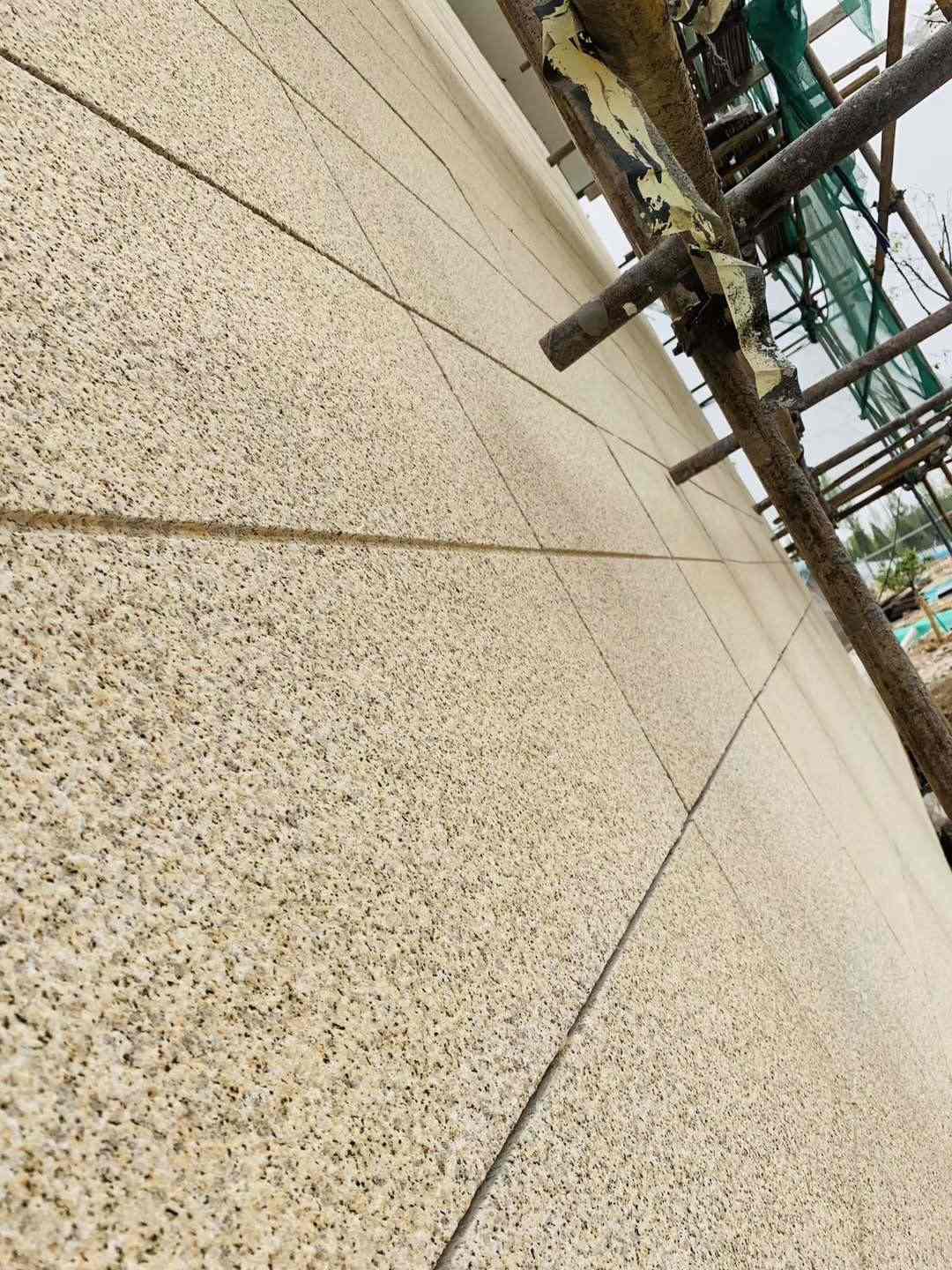 梧州 黄金麻花岗岩荔枝面外墙干挂石材效果示例