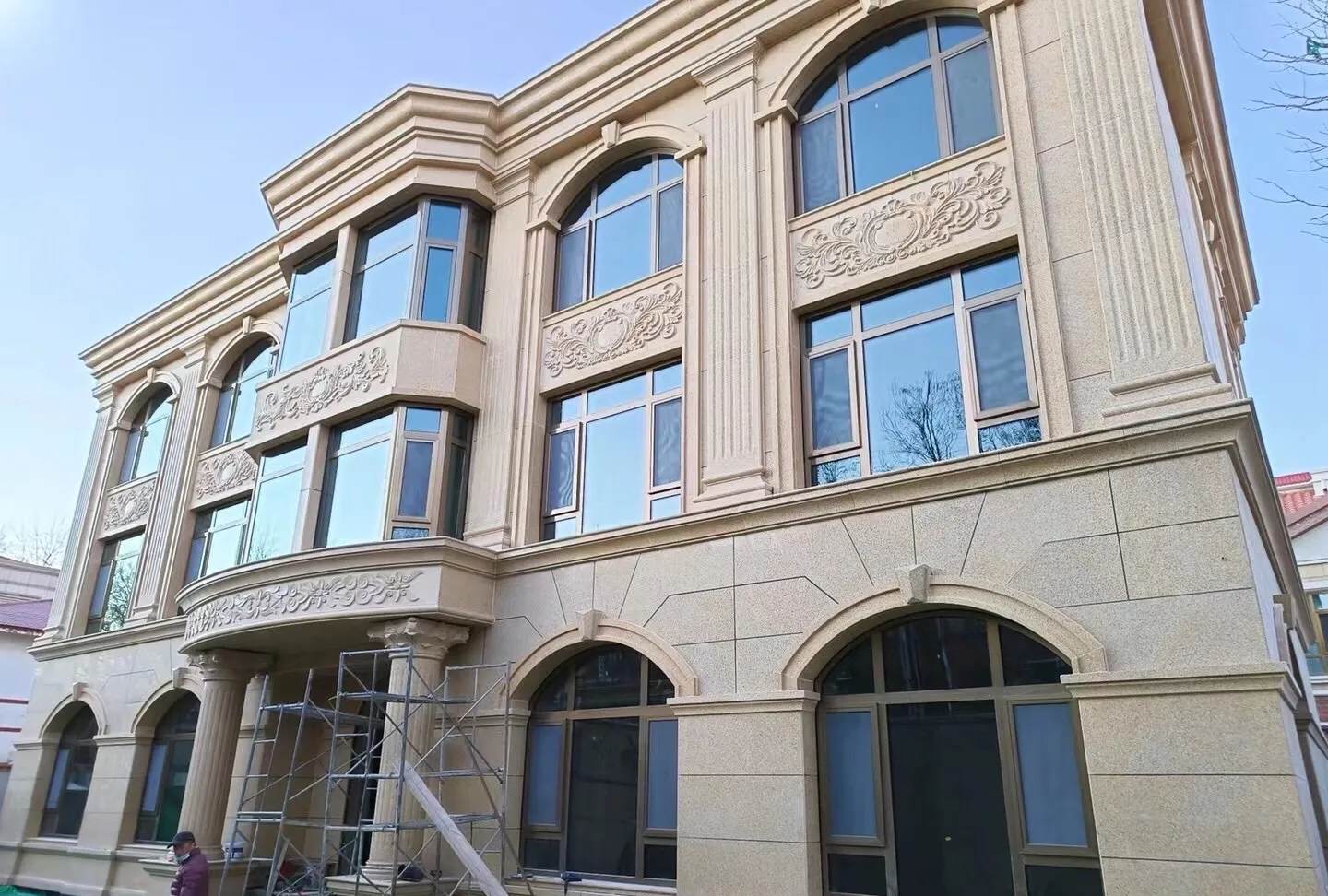 梧州 黄金麻花岗岩别墅外墙干挂