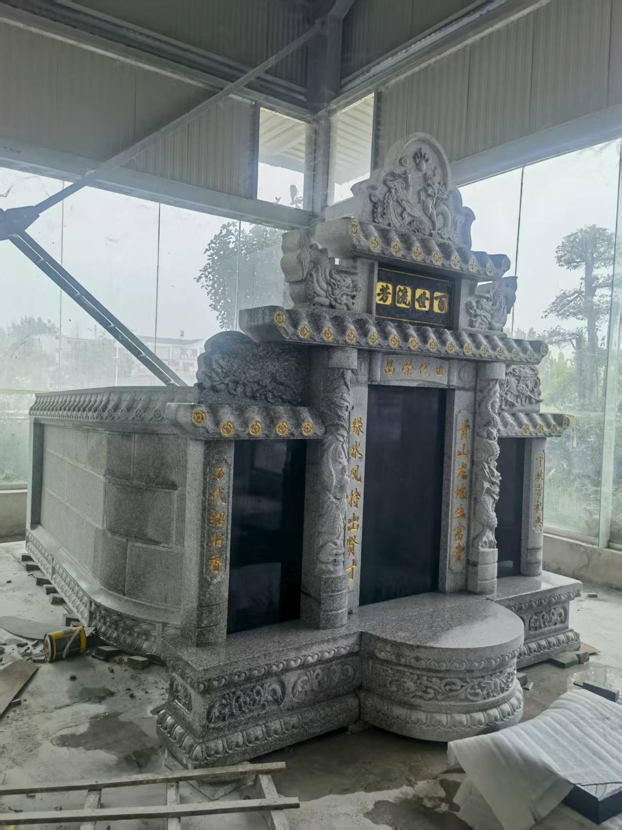 梧州 芝麻白墓碑效果展示图